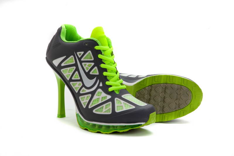 Amorti Nike Air Femmes Talons Bottines Gris Vert